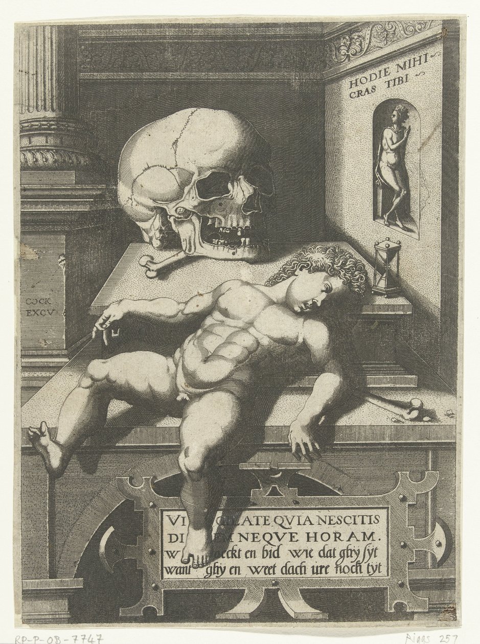 Vanité avec enfant et crâne - Hieronymus Cock