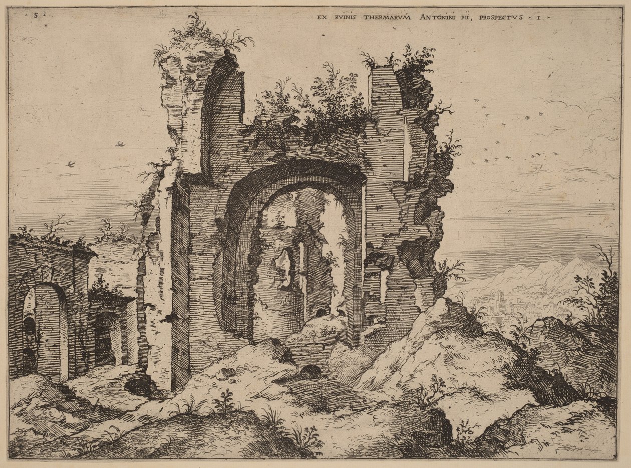 Vue des thermes de Caracalla - Hieronymus Cock
