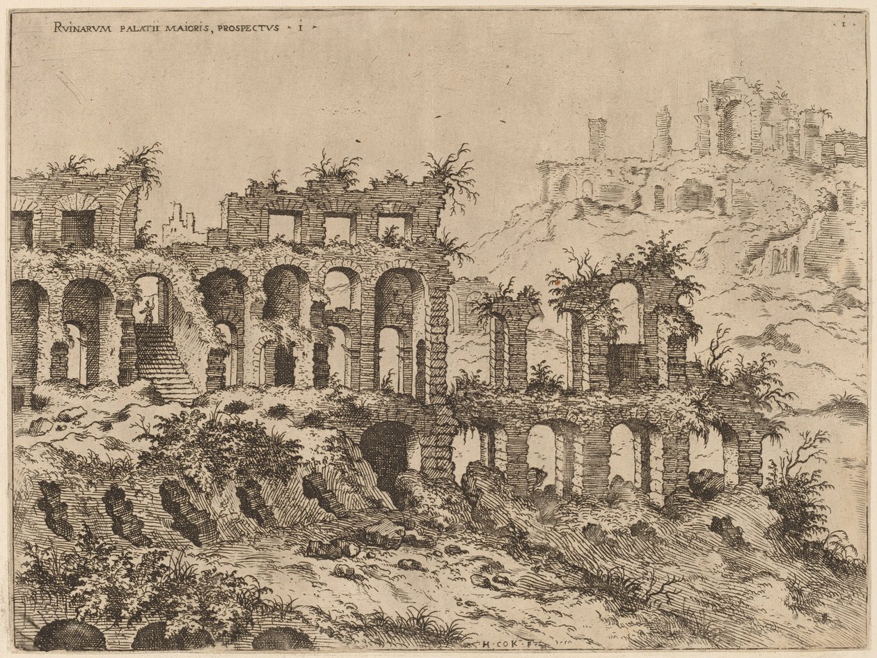 Vue du Colisée avec le Palatin en arrière-plan - Hieronymus Cock