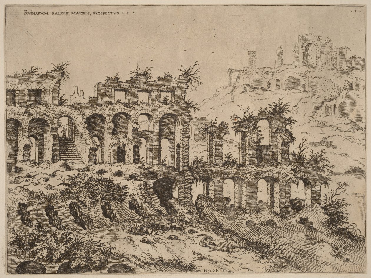 Vue du Colisée avec le Palatin en arrière-plan - Hieronymus Cock
