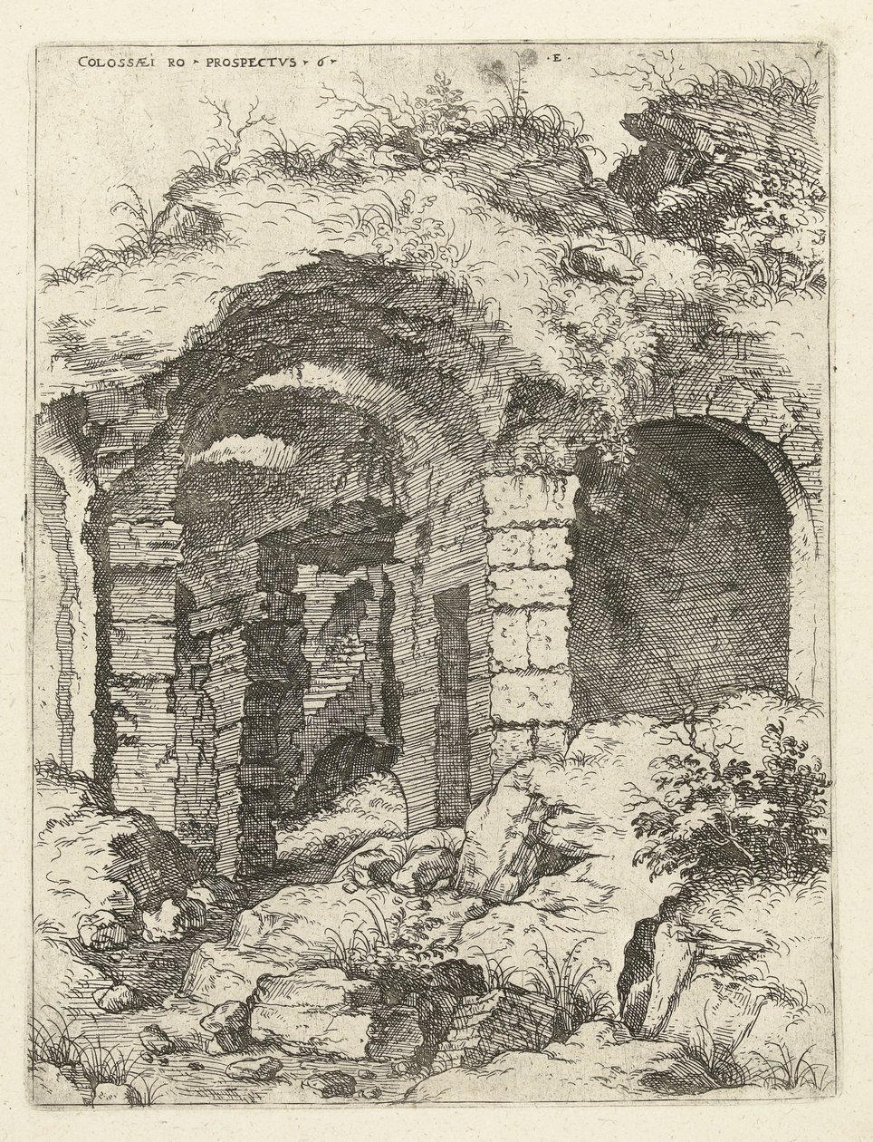 Sixième vue du Colisée à Rome - Hieronymus Cock
