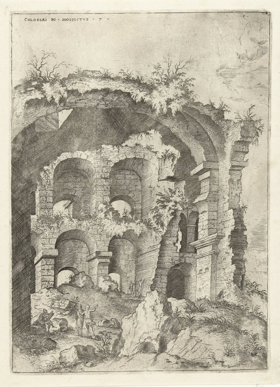 Septième vue du Colisée à Rome - Hieronymus Cock