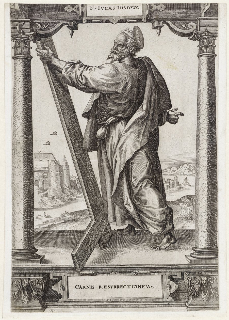 Saint Jude Thaddée (série: Christ et les douze apôtres, et Saint Paul) - Hieronymus Wierix