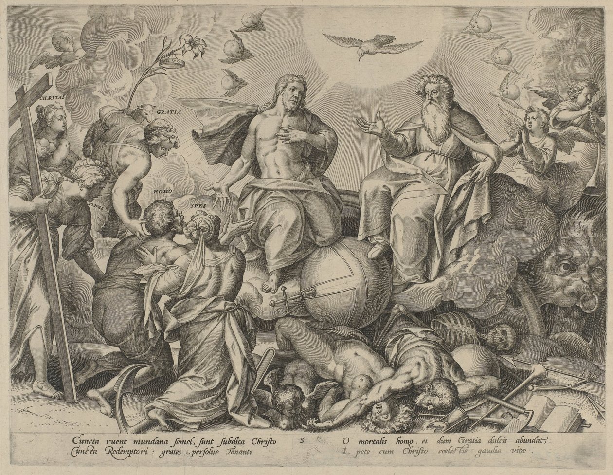 Jugement dernier (De vier leeftijden van de mens en de dood) - Hieronymus Wierix