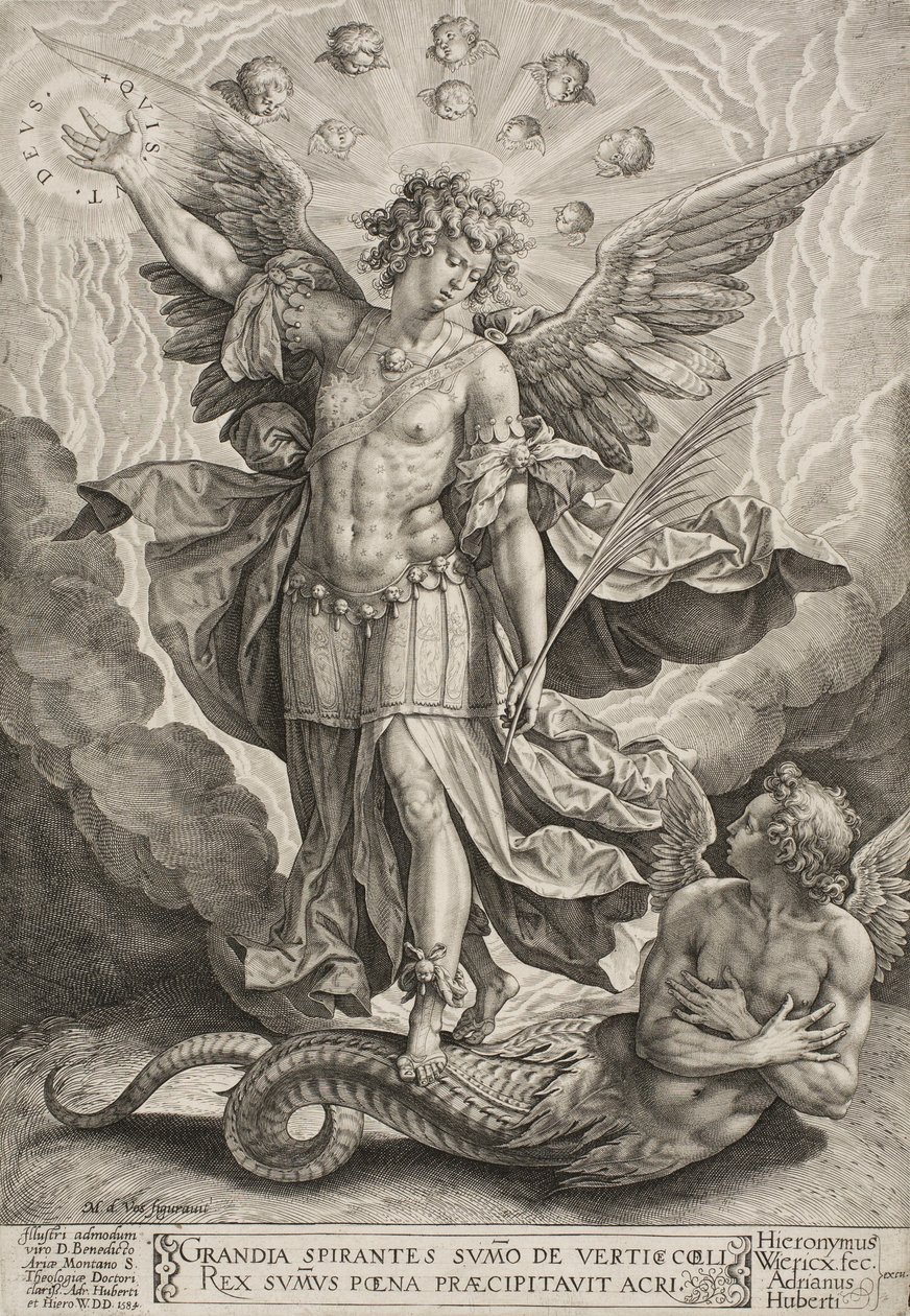 Saint Michel triomphant du dragon, 1584 - Hieronymus or Jerome Wierix