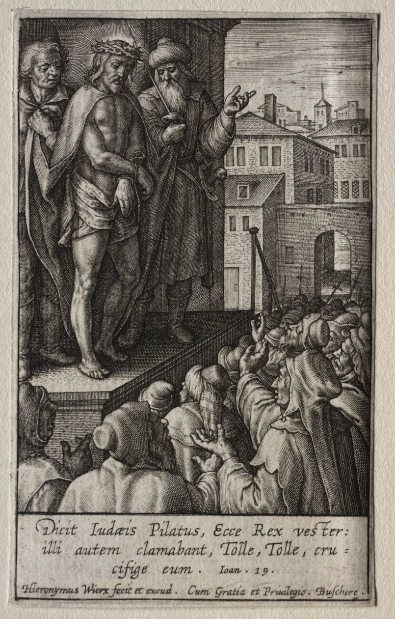 La Passion : Christ présenté au peuple - Hieronymus or Jerome Wierix