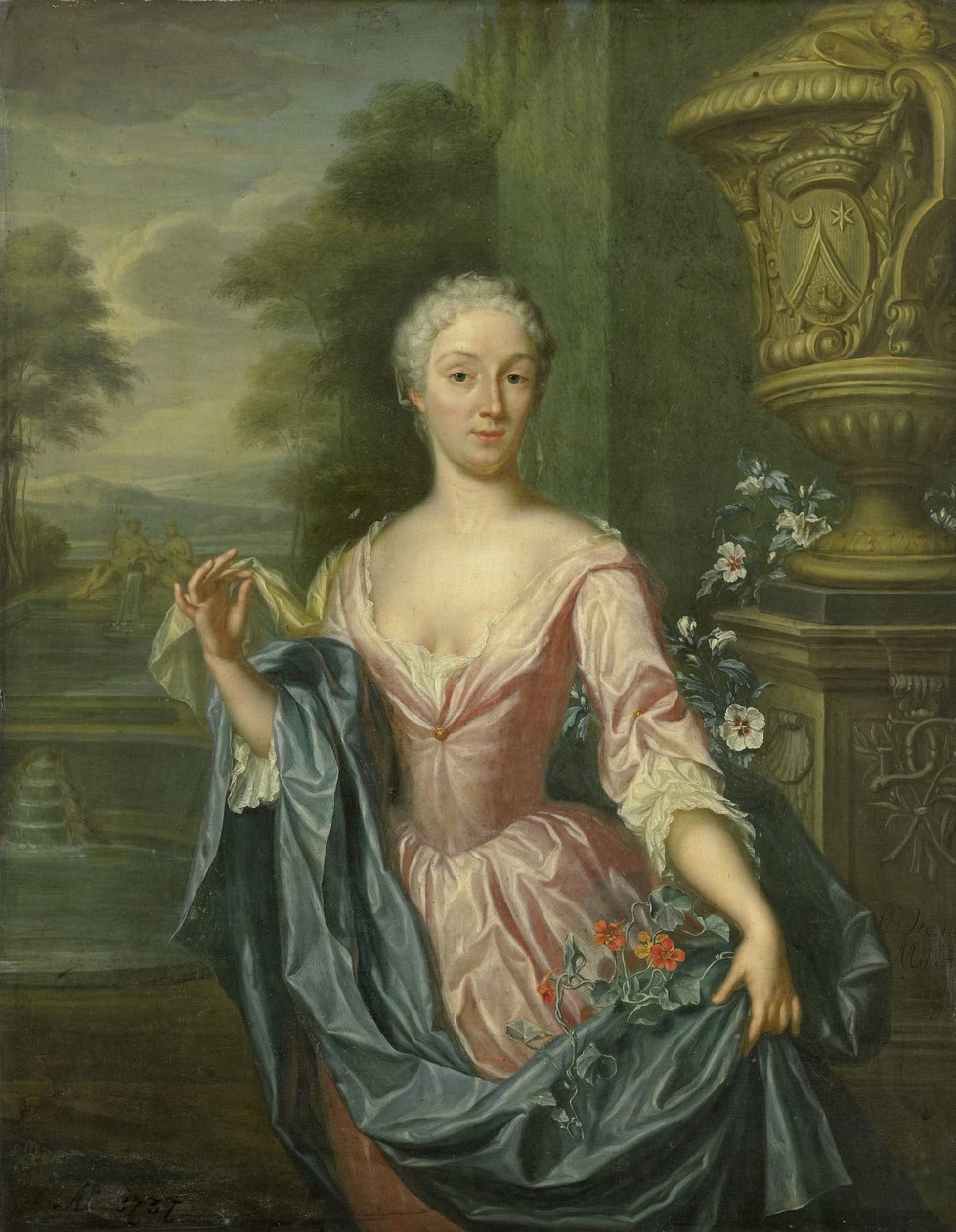 Portrait de Claudine van Royen (née en 1712), épouse de Pieter Teding van Berkhout - Hieronymus van der Mij