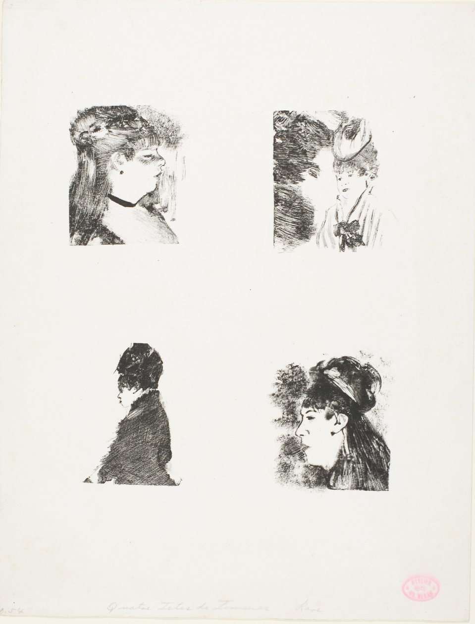 Quatre têtes de femmes - Hilaire Germain Edgar Degas
