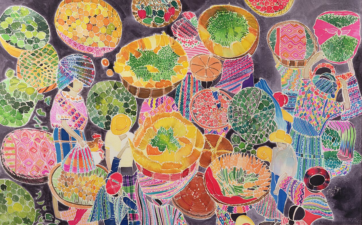 Paniers au marché - Hilary Simon