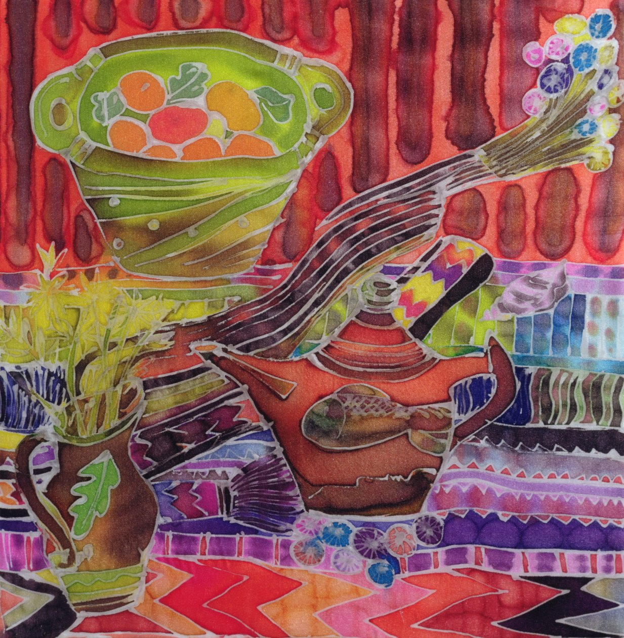 Théière et textiles, 2006 - Hilary Simon