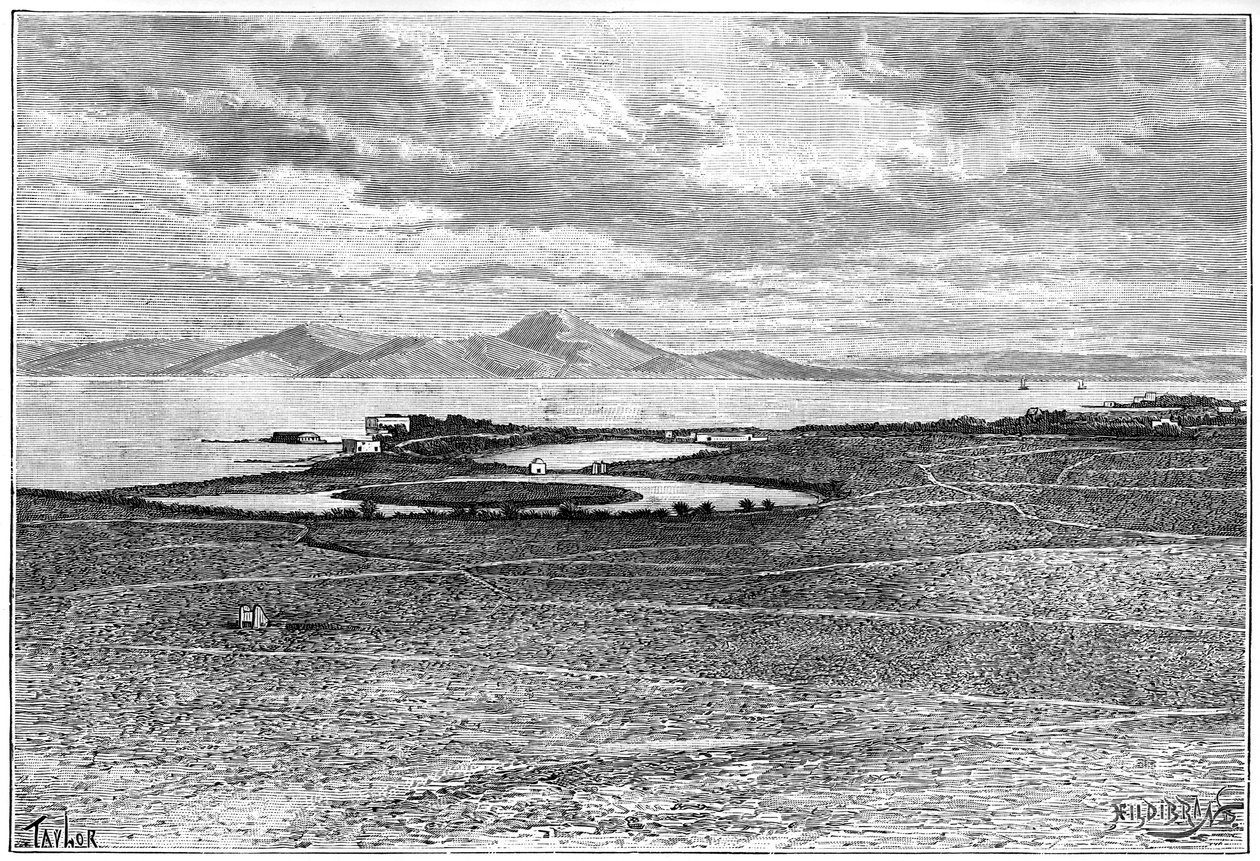 Vieux ports de Carthage, Tunisie, vers 1890 - Hildibrand