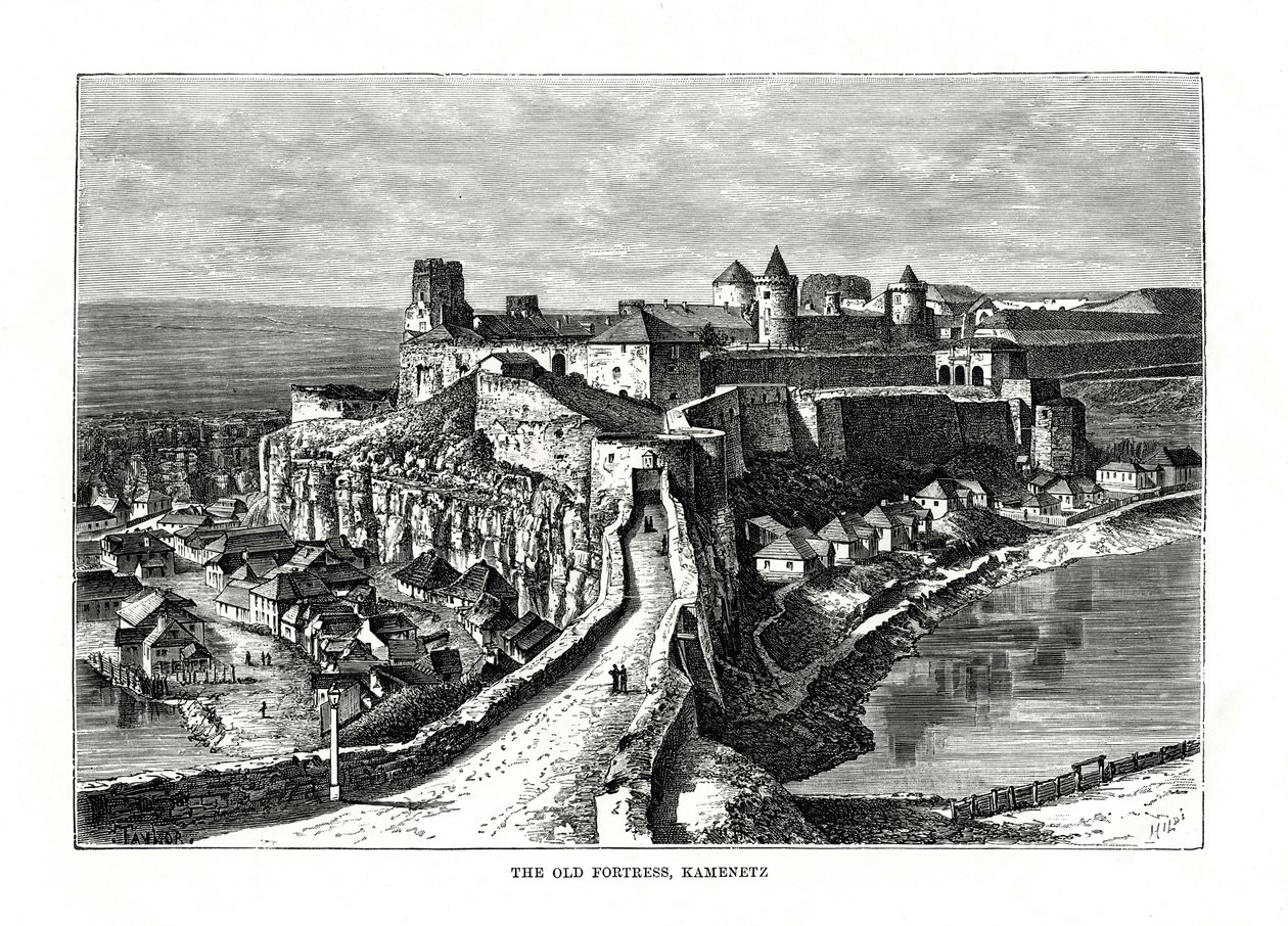 La vieille forteresse, Kamenetz, Ukraine, 1879 - Hildibrand