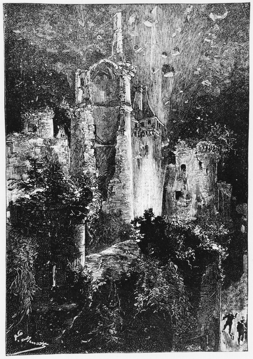 Le château explosant, illustration de 