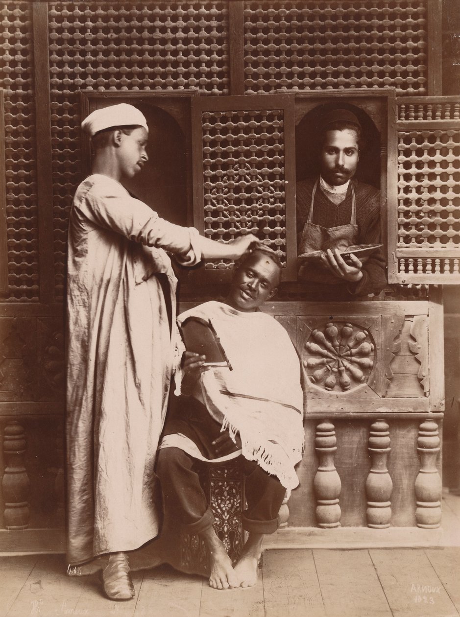 Barbiers au travail - Hippolyte Arnoux