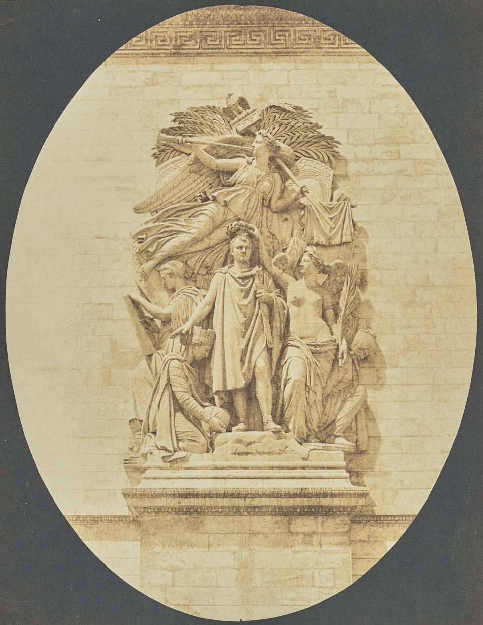 [Detail of "Le Triomphe de 1810," by Jean-Pierre Cortot, Arc de Triomphe] - Hippolyte Bayard