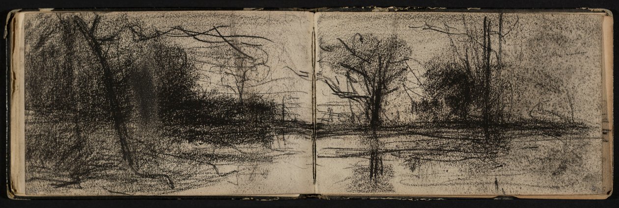 Paysage avec étang (page d