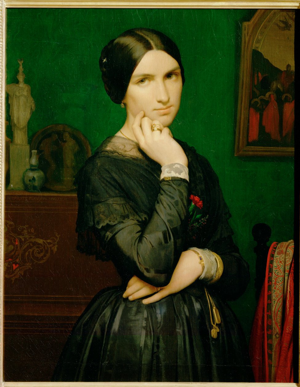 Mme Hippolyte Flandrin (peinture sur toile) - Hippolyte Flandrin