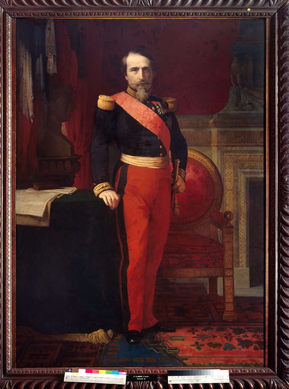 Portrait en pied de Napoléon III (1808-1873) Peinture de Hippolyte Flandrin (1809-1864). 1862. Dim. 2,12 x 1,47. Musée du Château, Compiègne - Hippolyte Flandrin