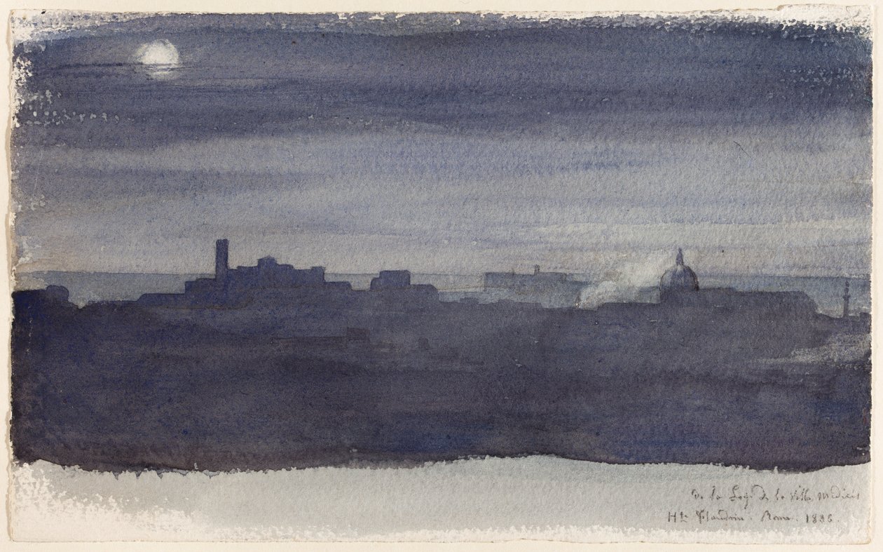 Vue de Rome la nuit - Hippolyte Flandrin
