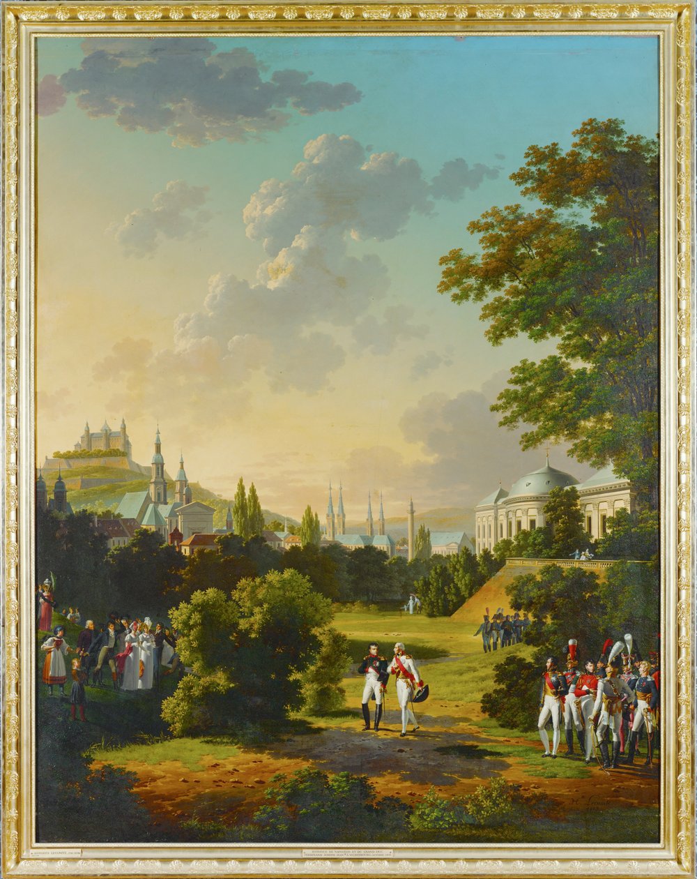 Rencontre entre Napoléon Ier et le Grand-Duc Ferdinand Joseph à Wuerzburg, Allemagne ... - Hippolyte Lecomte