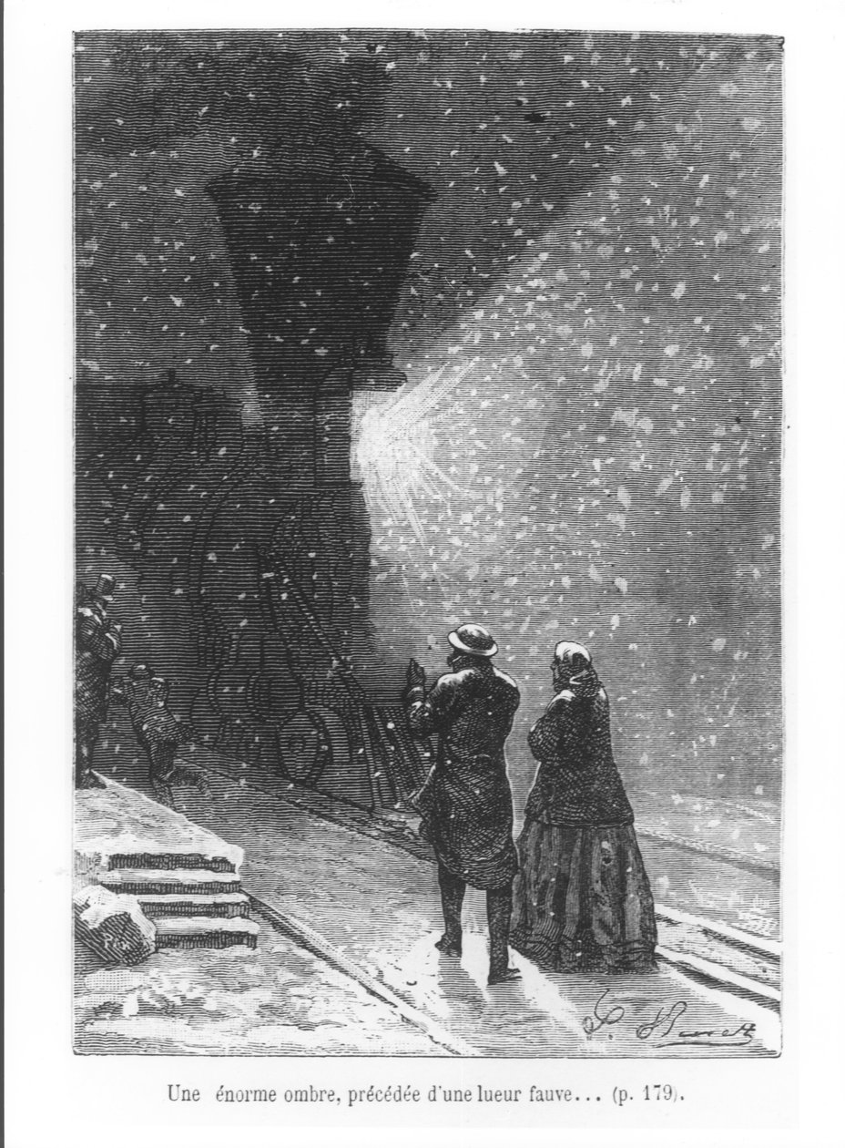 Une ombre énorme, précédée d