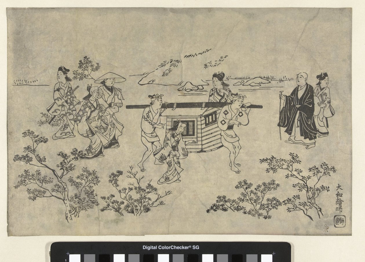 Compagnie de voyage - Hishikawa Moronobu