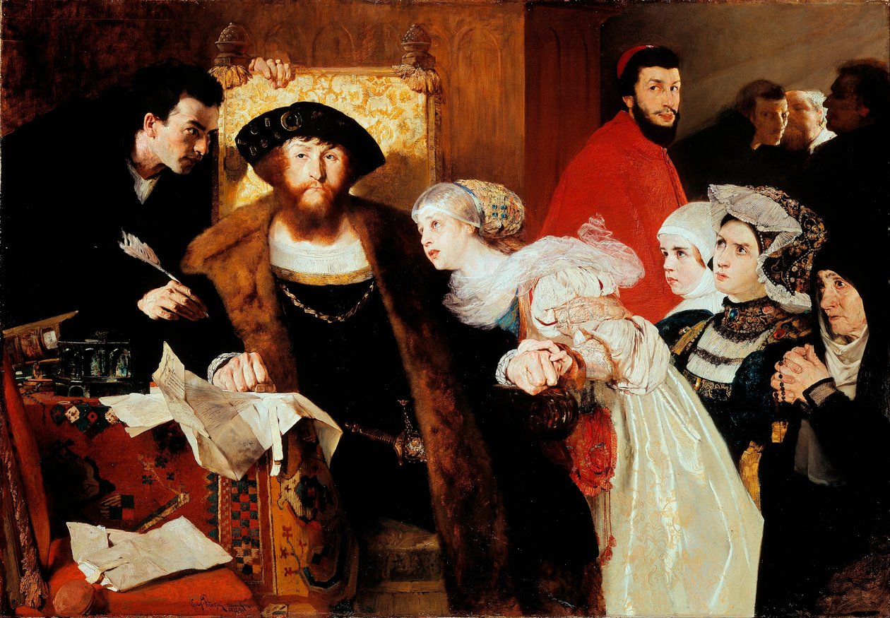 Le roi Christian II de Danemark signe la condamnation à mort de Torben Oxe - Hjalmer Eilif Emanuel Peterssen
