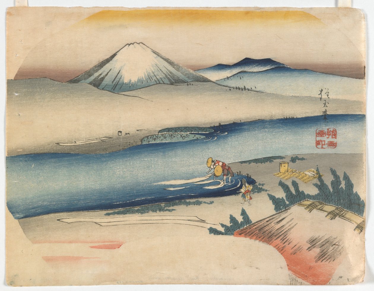 Mont Fuji, période Edo, c.1840 (impression sur bois en couleur) - Hogyoku