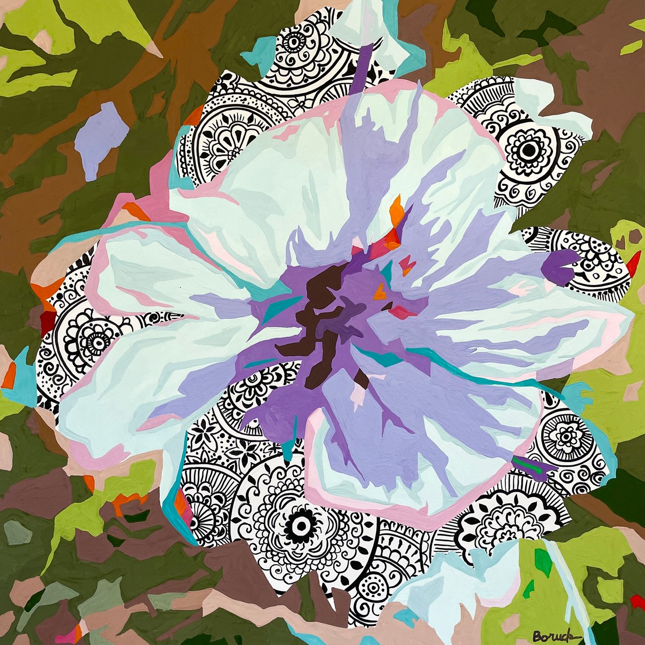Abstrait floral #4 - Holly Boruck