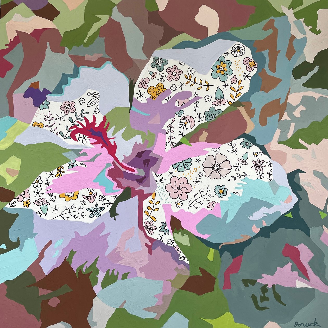 Abstrait floral #7 - Holly Boruck