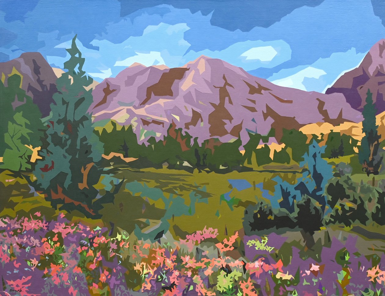 Landscape Obscura - 10, 2024 (huile sur lin) - Holly Boruck