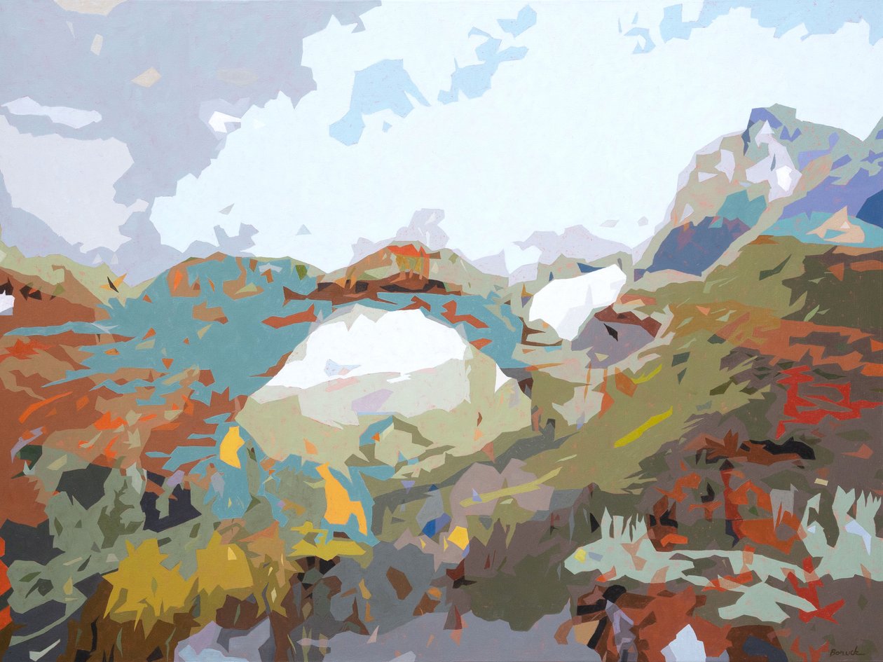 Landscape Obscura - 12, 2024 (huile sur toile) - Holly Boruck