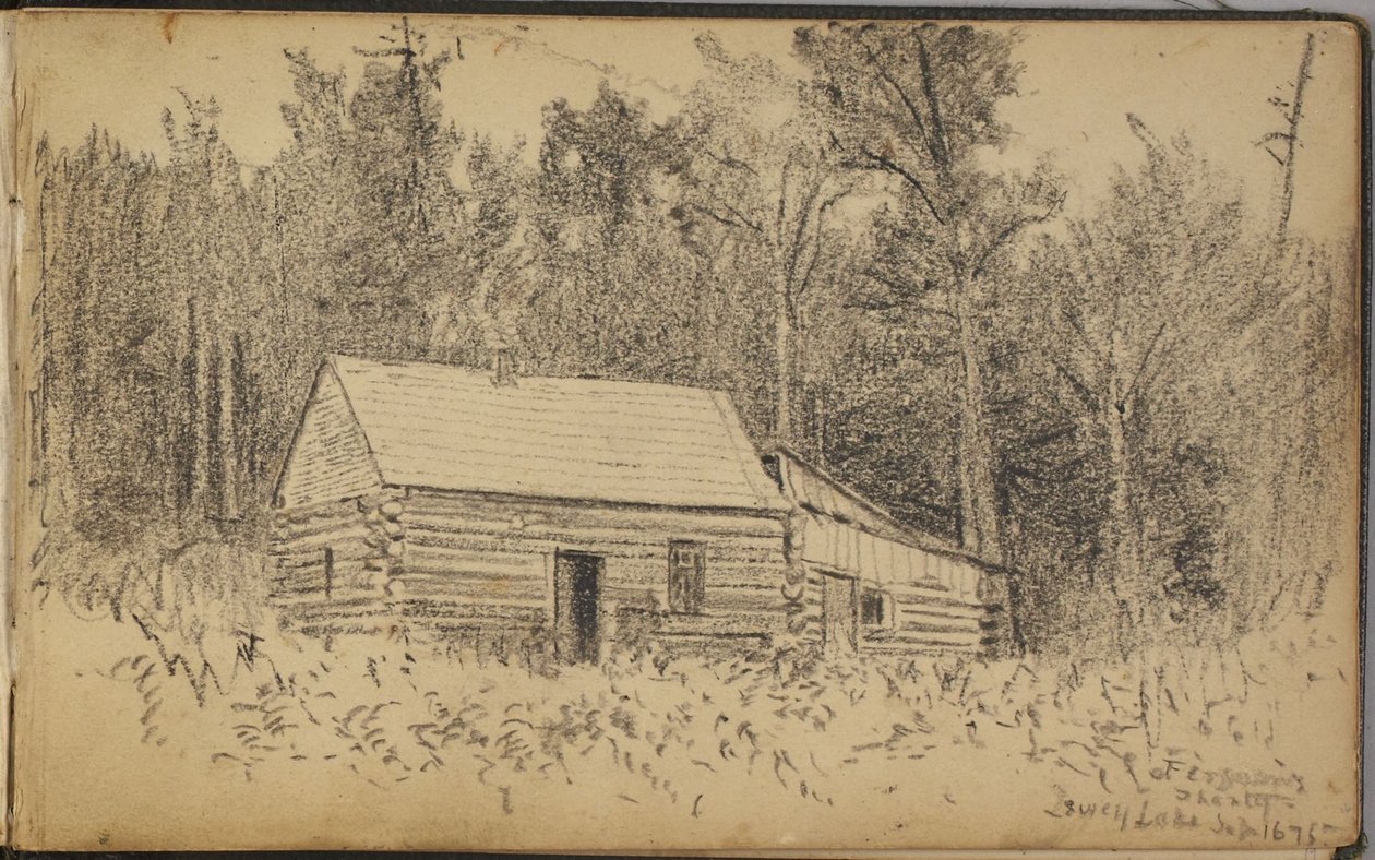 La cabane de Ferguson, lac Lewey - Homer Dodge Martin