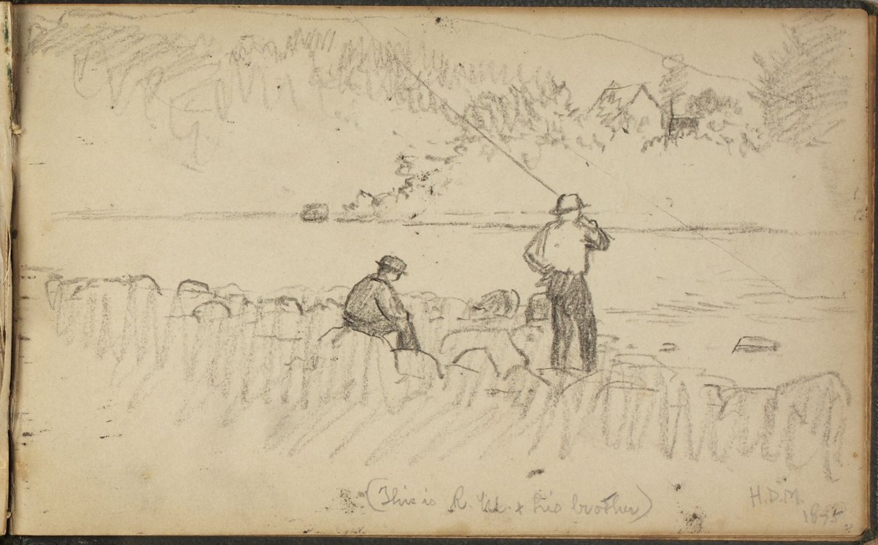 Deux hommes pêchant - Homer Dodge Martin