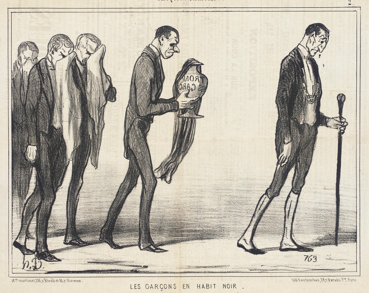 Les Garçons en habit noir - Honoré Daumier