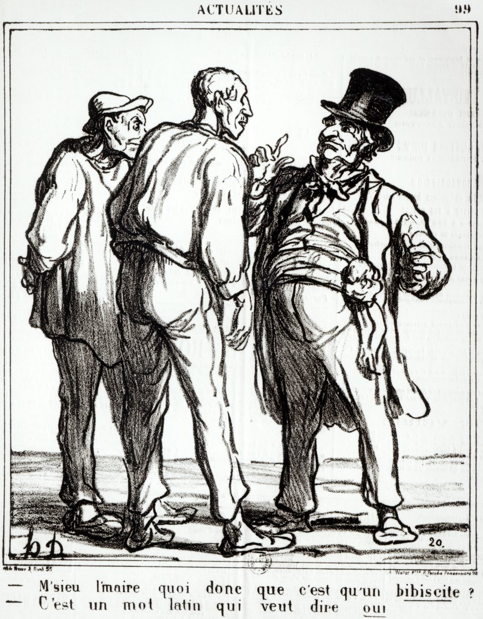 Caricature sur le plébiscite du 8 mai 1870, du journal 