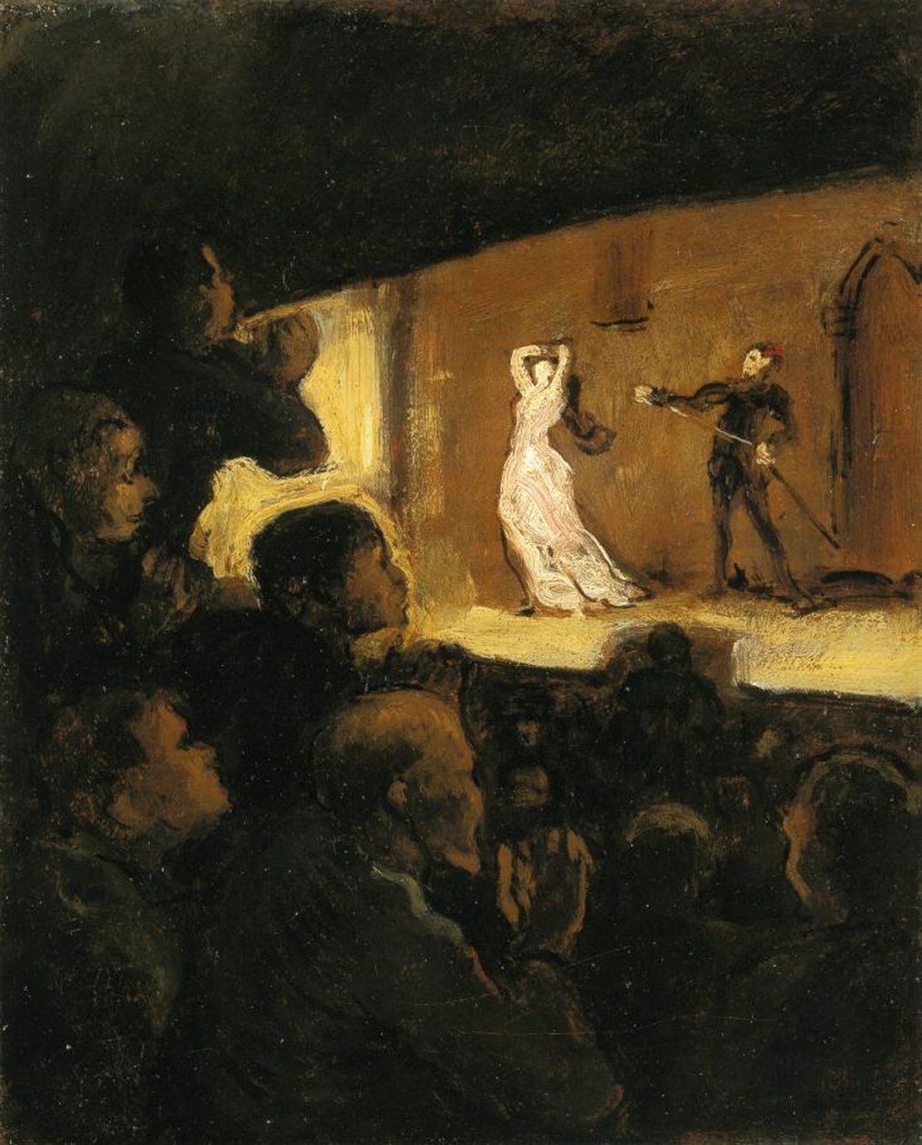 Au théâtre, 1860-64 - Honoré Daumier