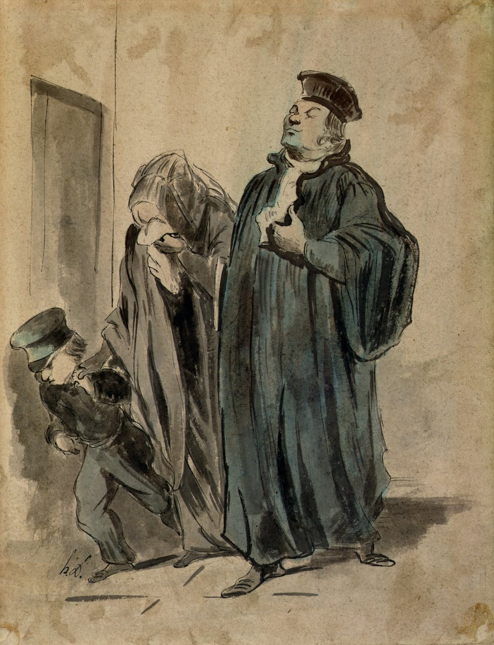 Juge, femme et enfant - Honoré Daumier