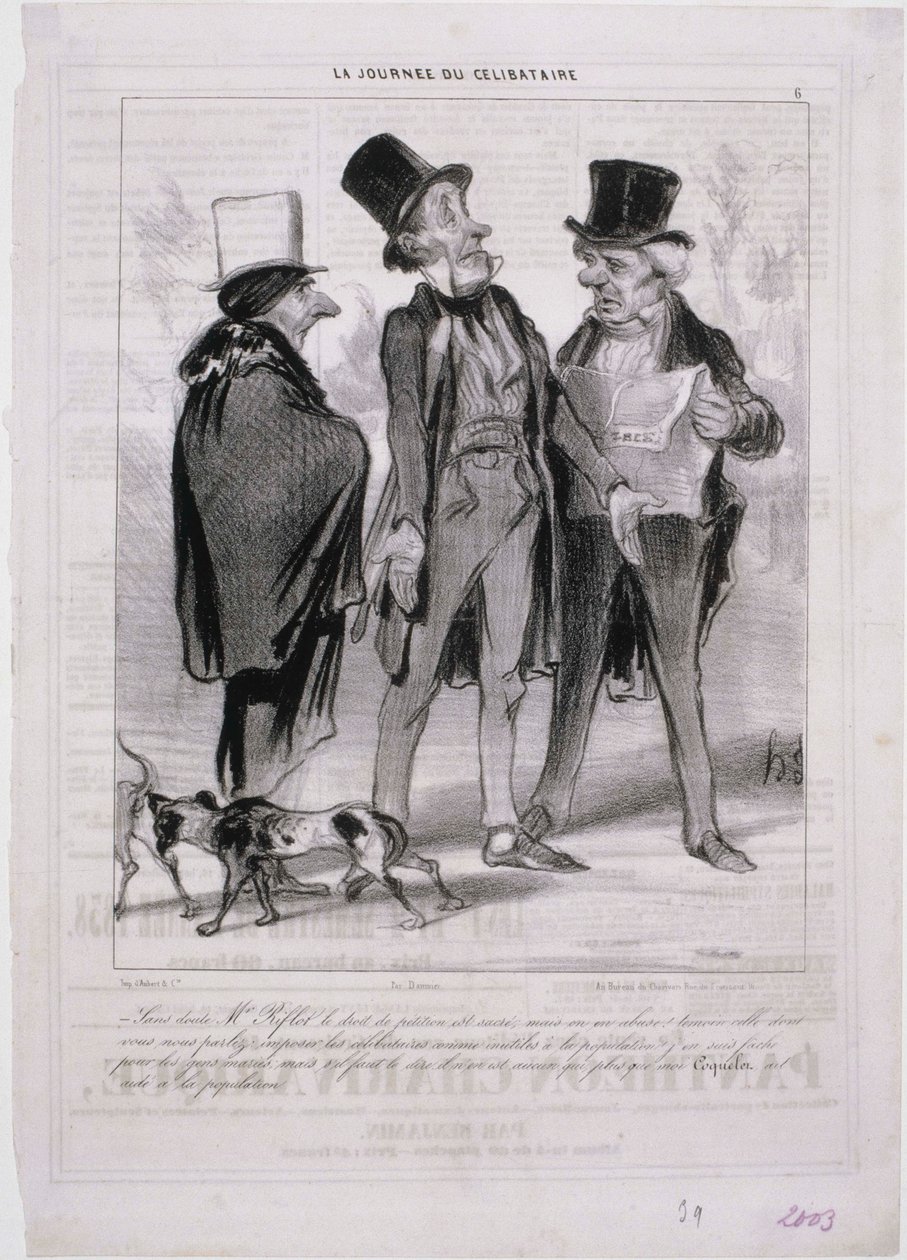 La Journée du Célibataire - Honoré Daumier