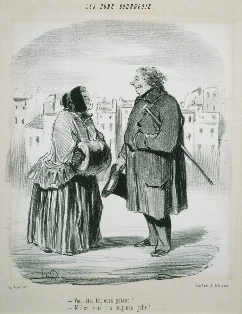 Les Bons Bourgeois - Vous êtes toujours galant! - Honoré Daumier