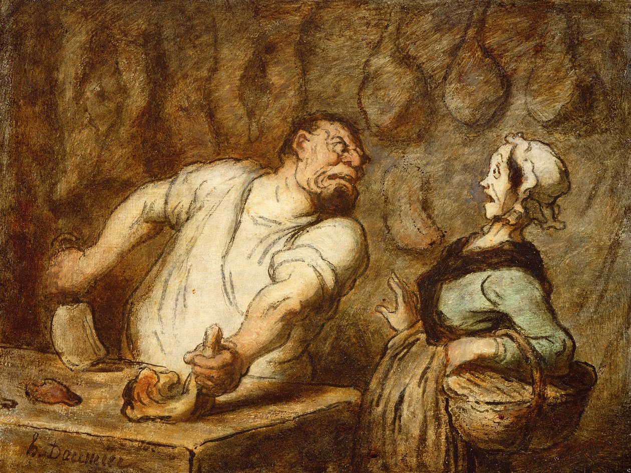 Le boucher, marché de Montmartre, vers 1857-58 - Honoré Daumier