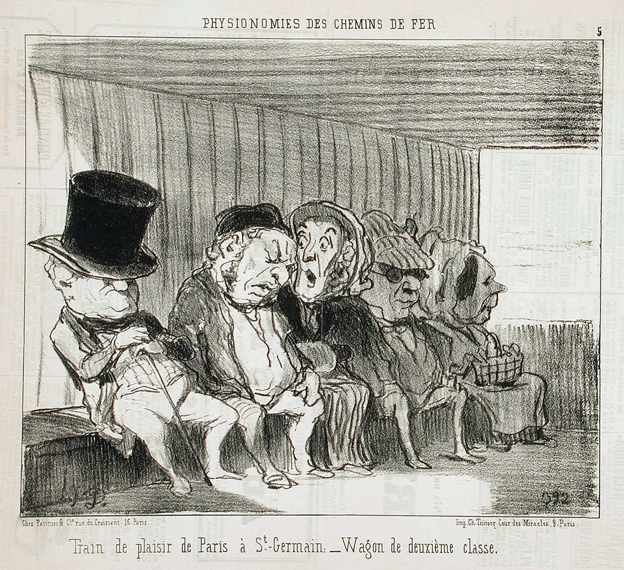 Train de plaisir de Paris à Saint-Germain - Honoré Daumier