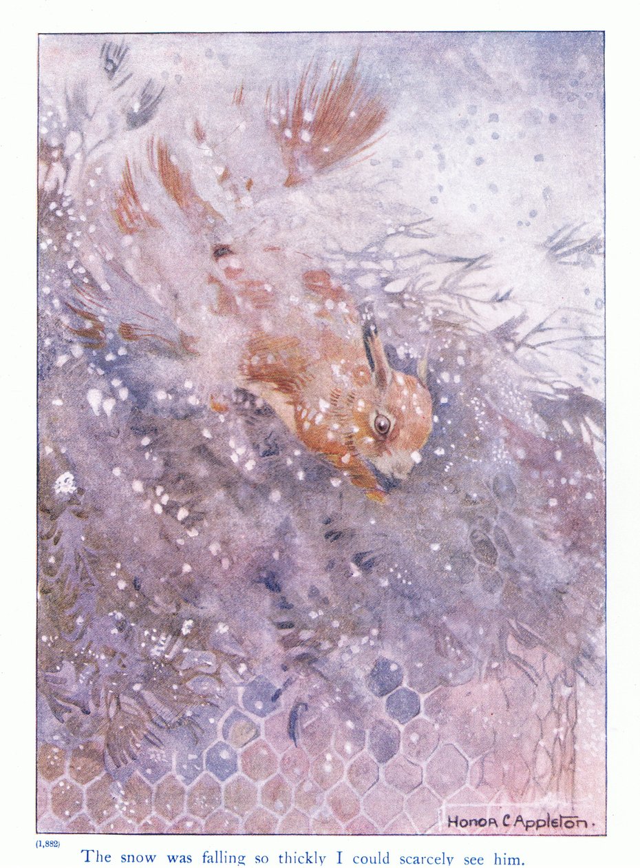 La neige tombait si fort que je pouvais à peine le voir, illustration de 