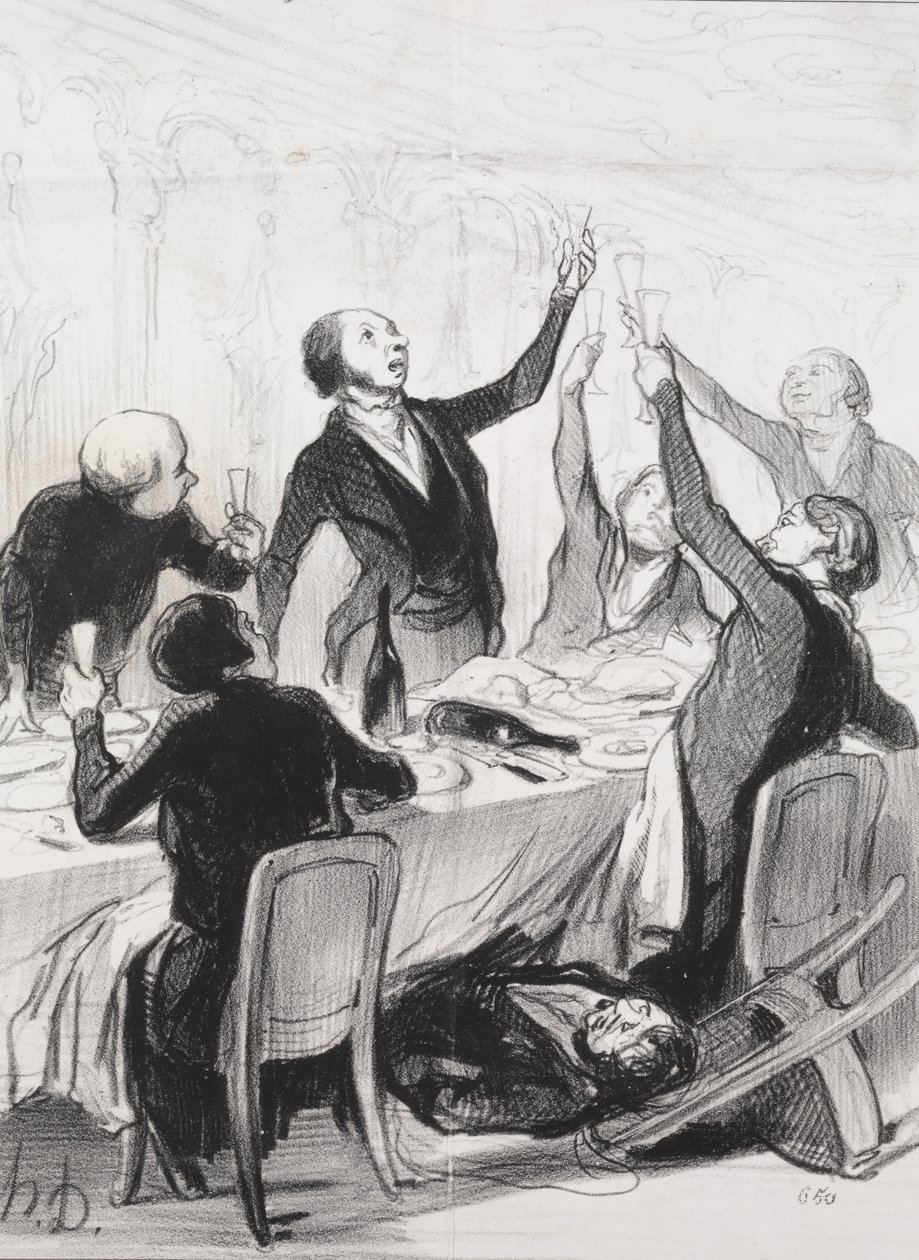 Un 43e toast... à la Société de Tempérance - Honoré Daumier
