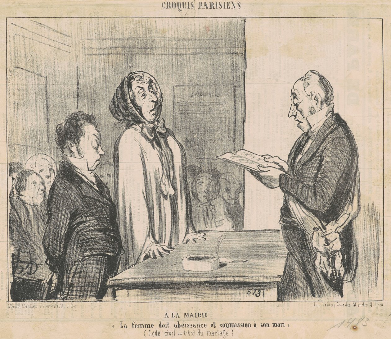 À la mairie - Honoré Daumier