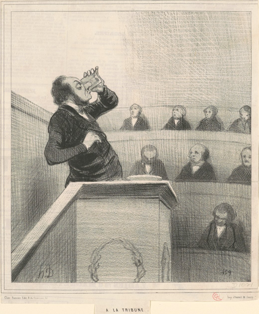 À la tribune - Honoré Daumier