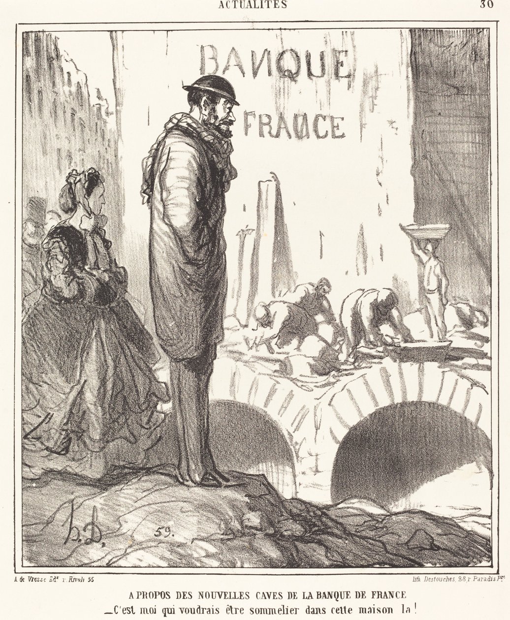 À propos des caves de la Banque de France - Honoré Daumier