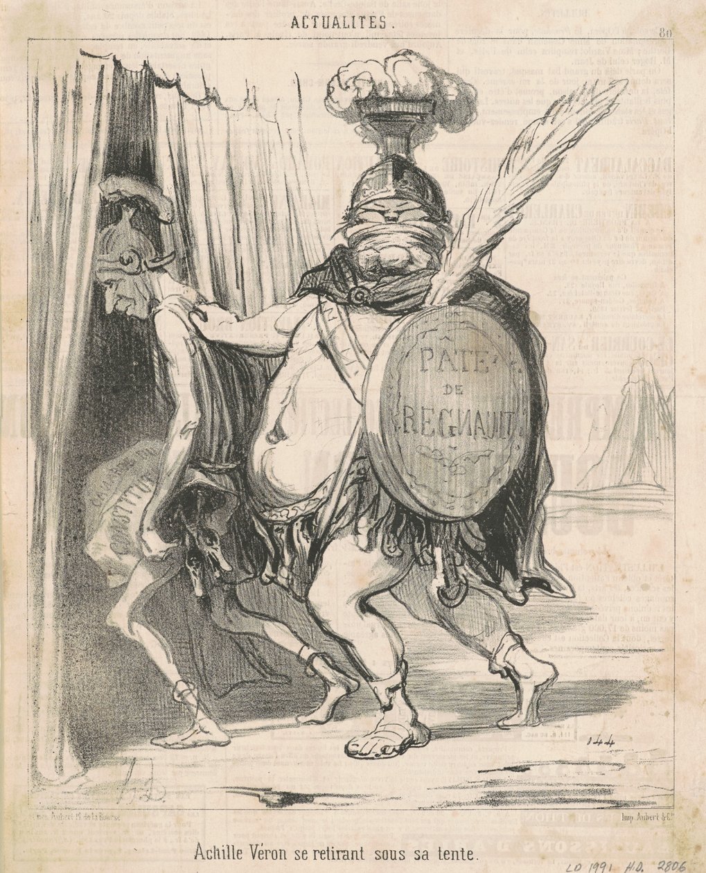 Achille Véron se retirant sous sa tente - Honoré Daumier
