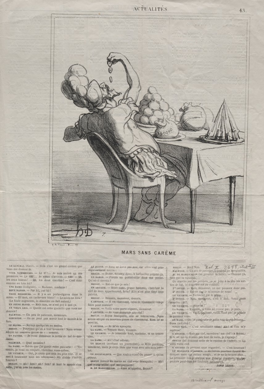 Actualités (No. 43) : Mars sans Carême - Honoré Daumier