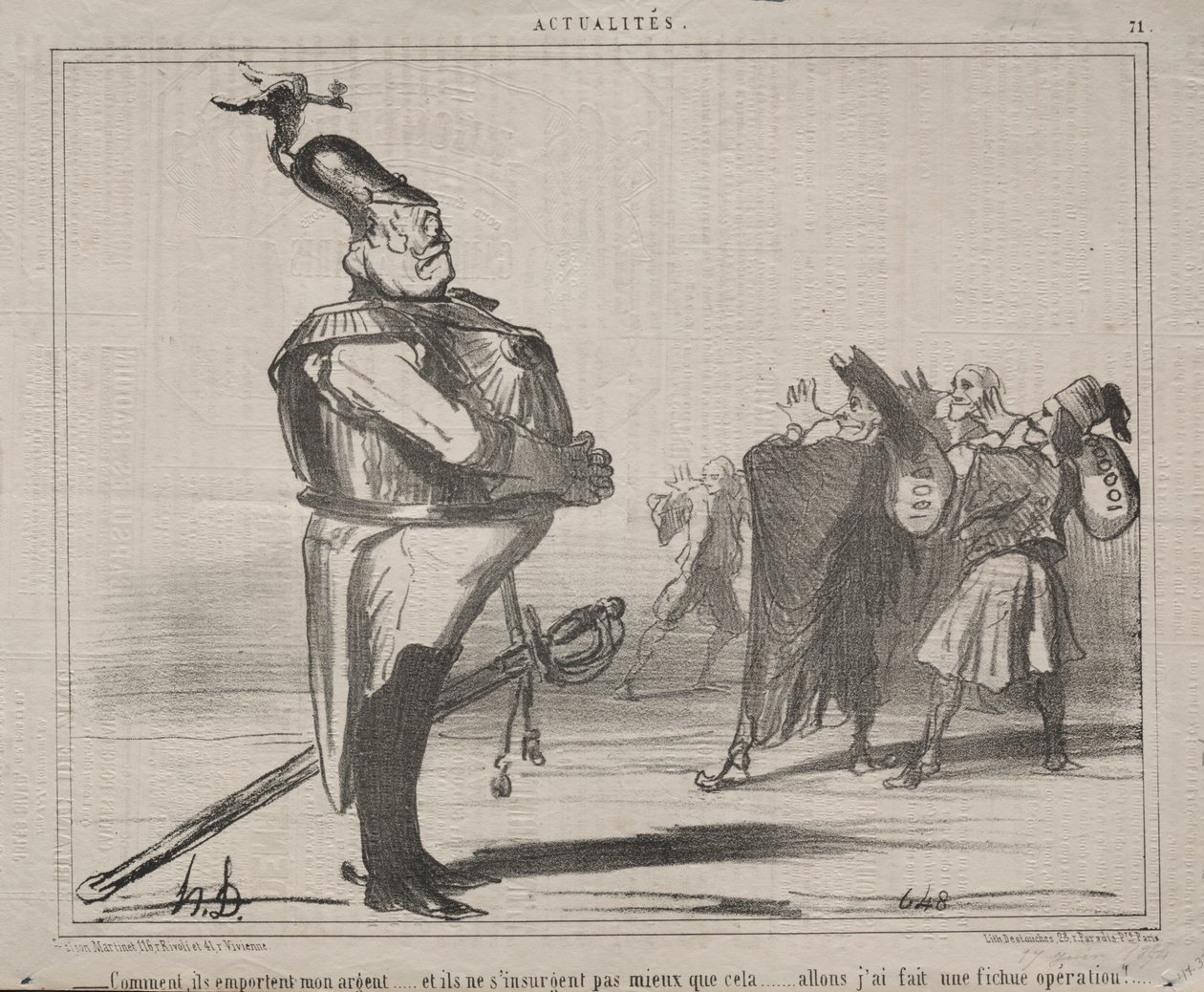 Actualités (No. 71) : Pourquoi prennent-ils mon argent... - Honoré Daumier
